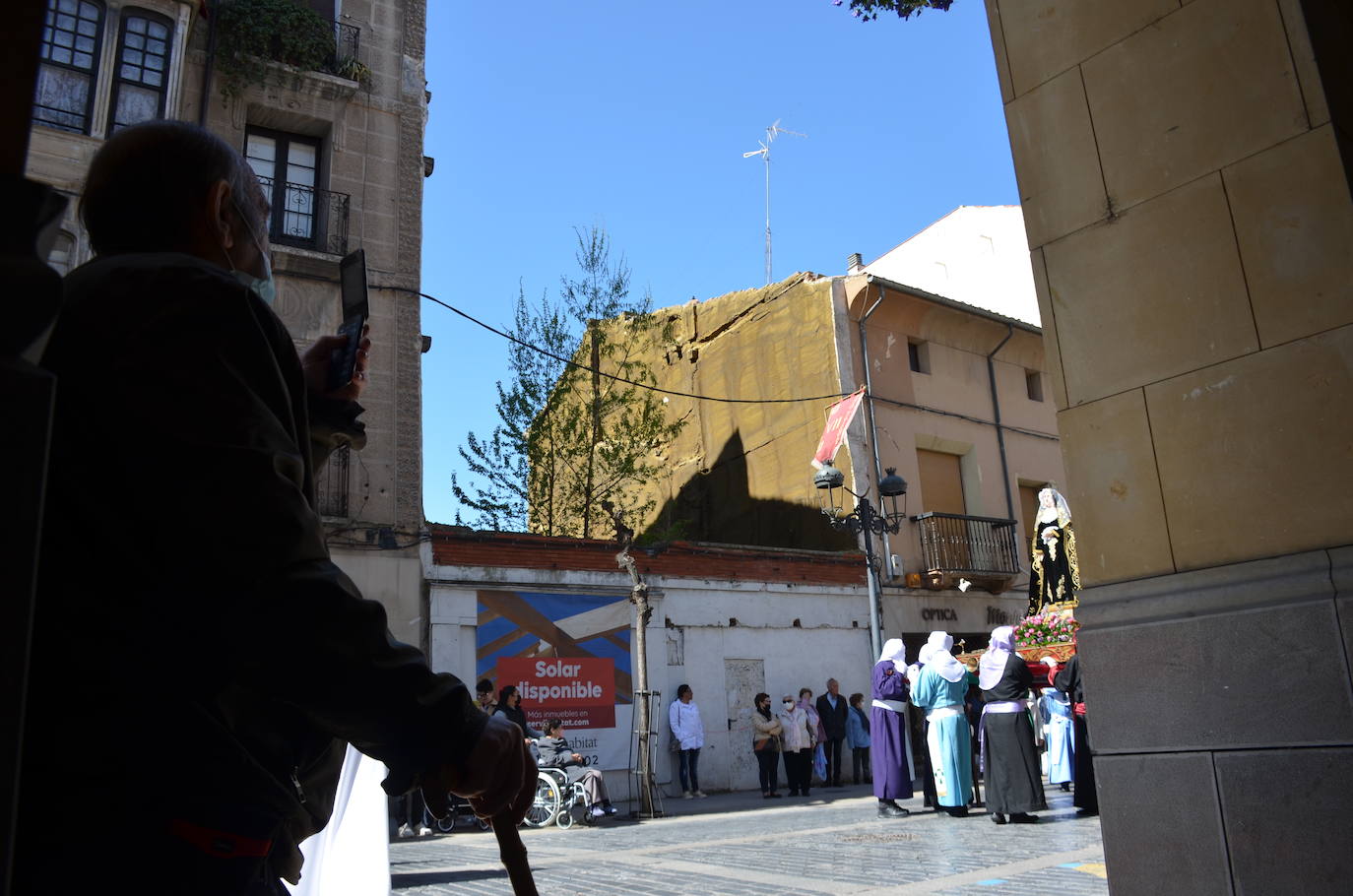 Esta procesión está dedicada a las mujeres maltratadas. 