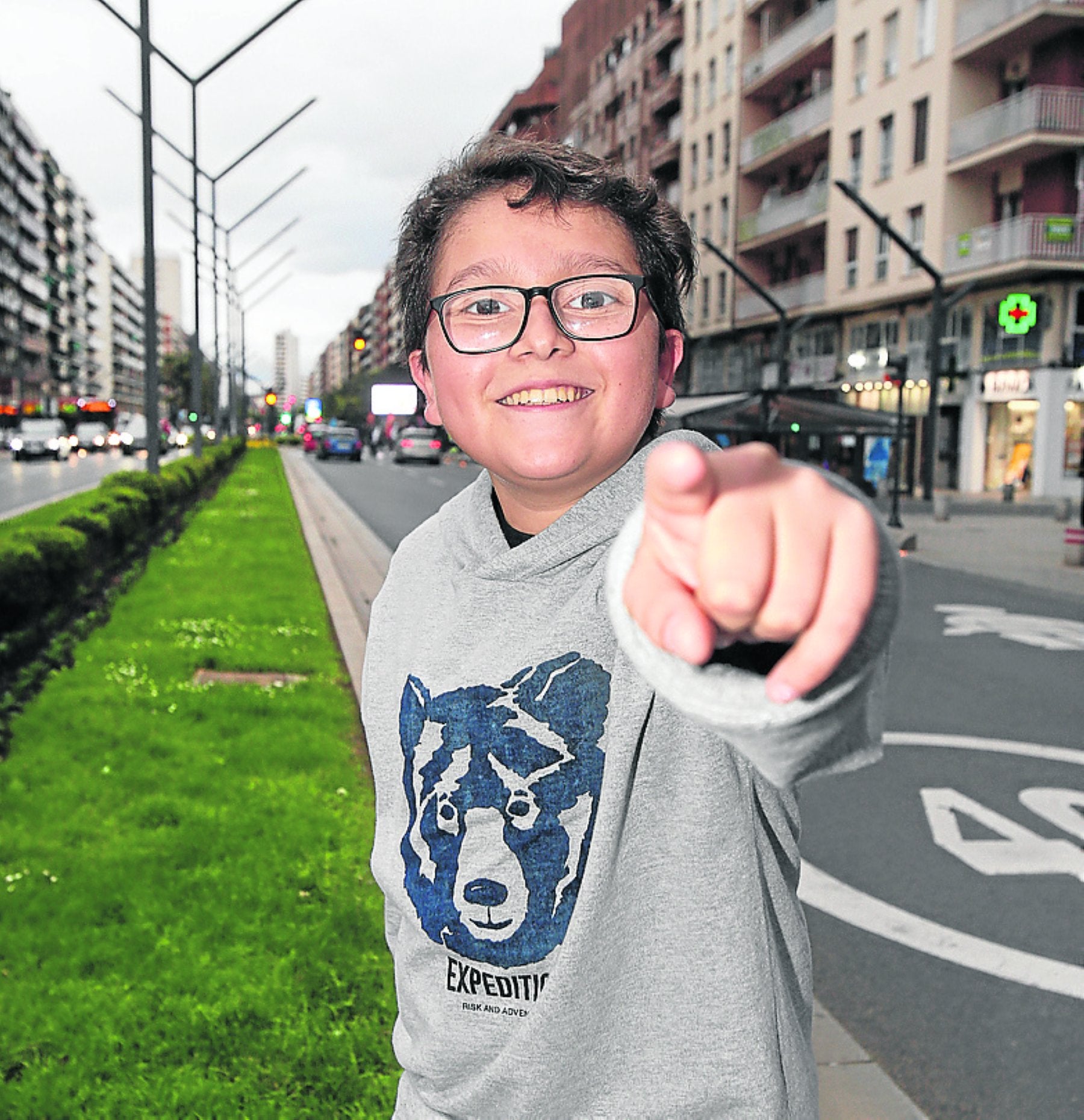 El líder de 'Guardianes por la vida', ayer en Logroño. 