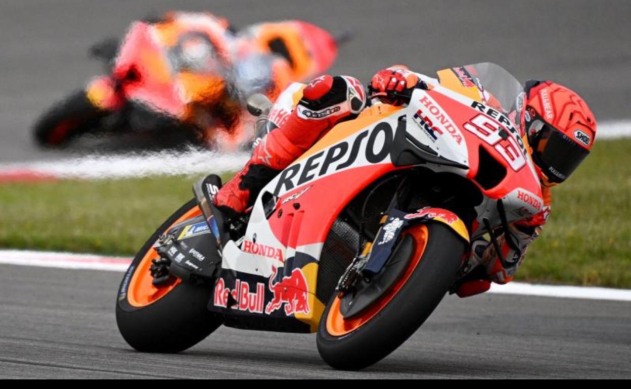 Marc Márquez, durante la carrera en el Algarve.