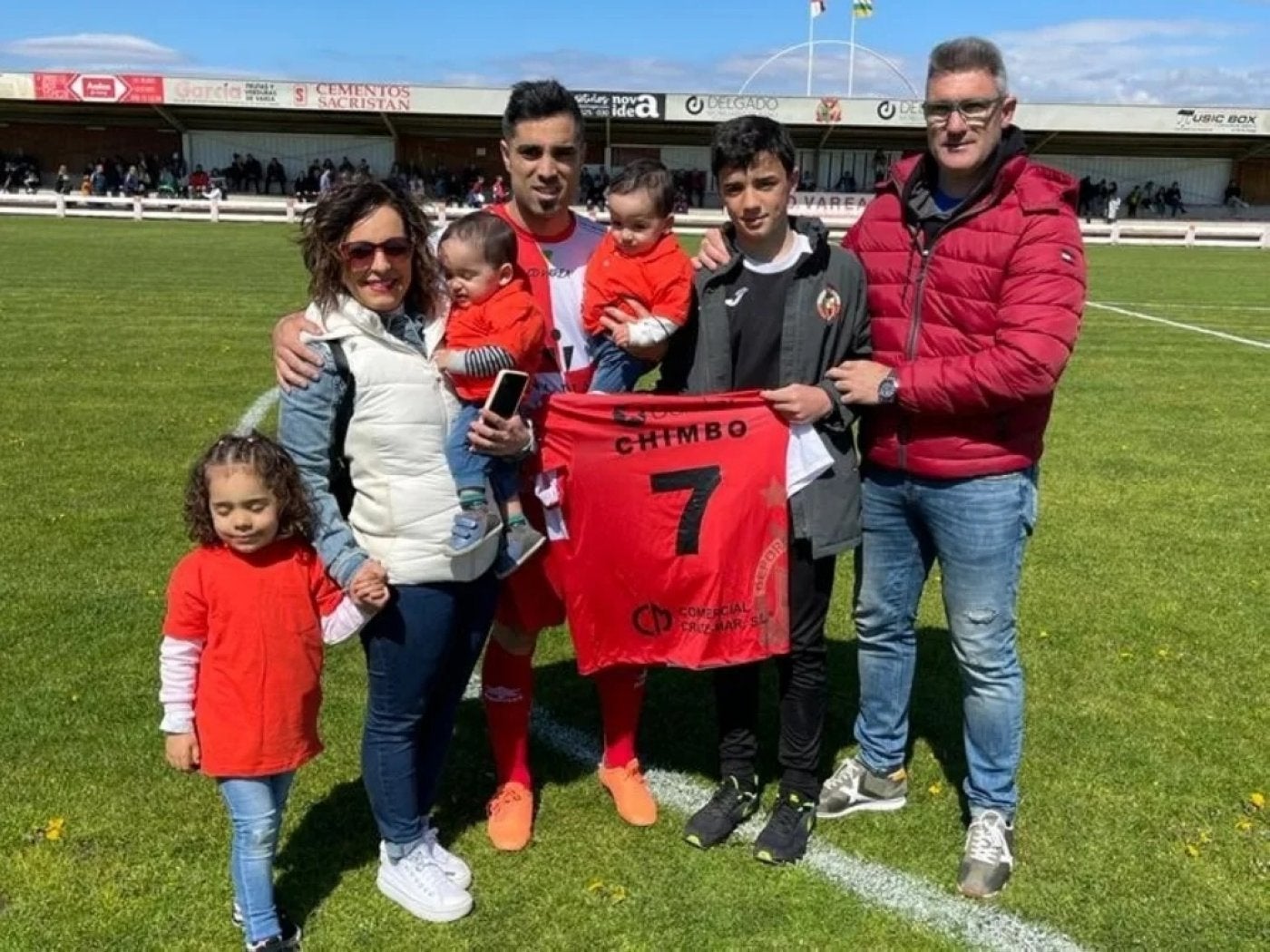 Chimbo en su último día como jugador del Varea en el Ángel Aguado. 