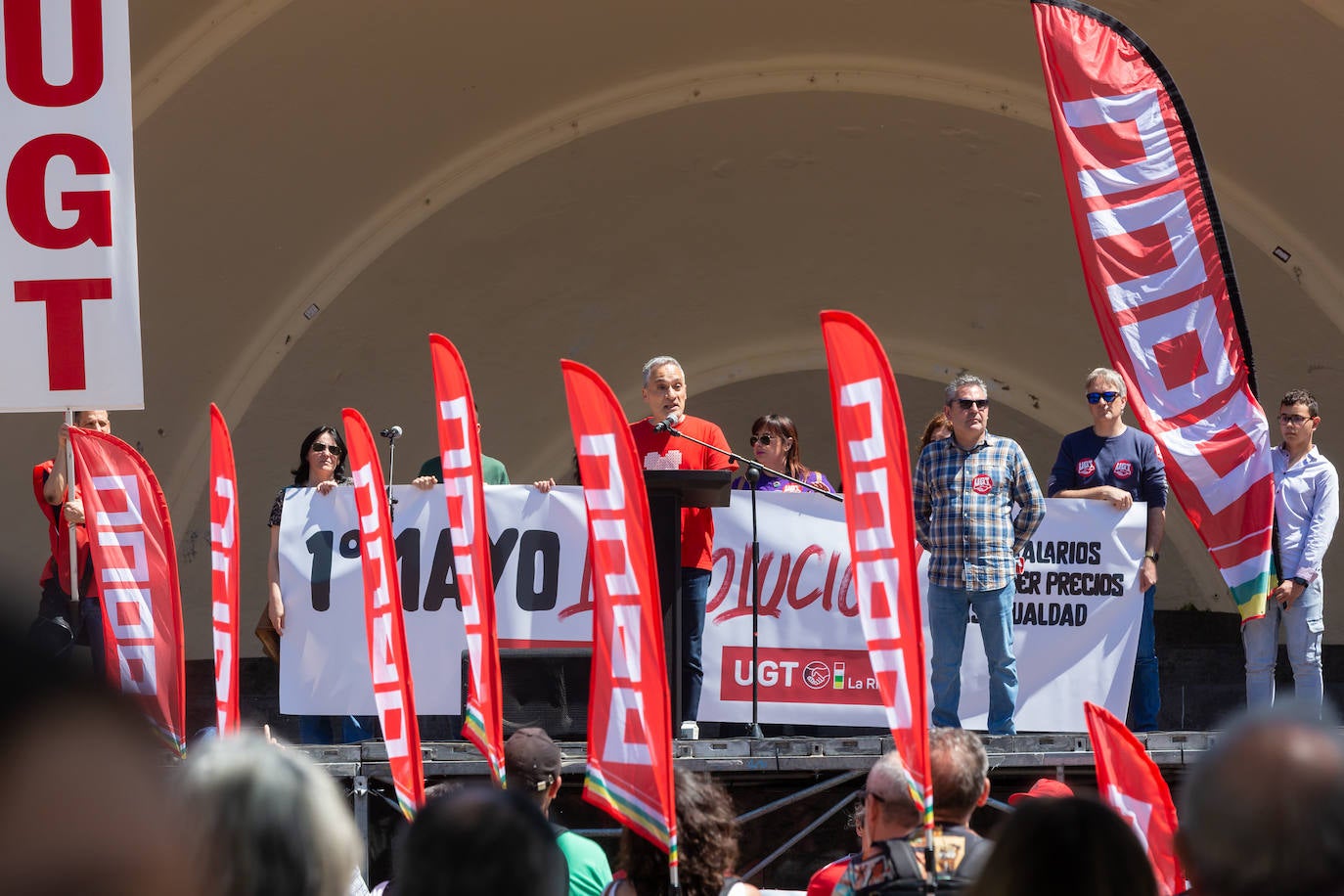 Fotos: Manifestación principal del Primero de Mayo en La Rioja