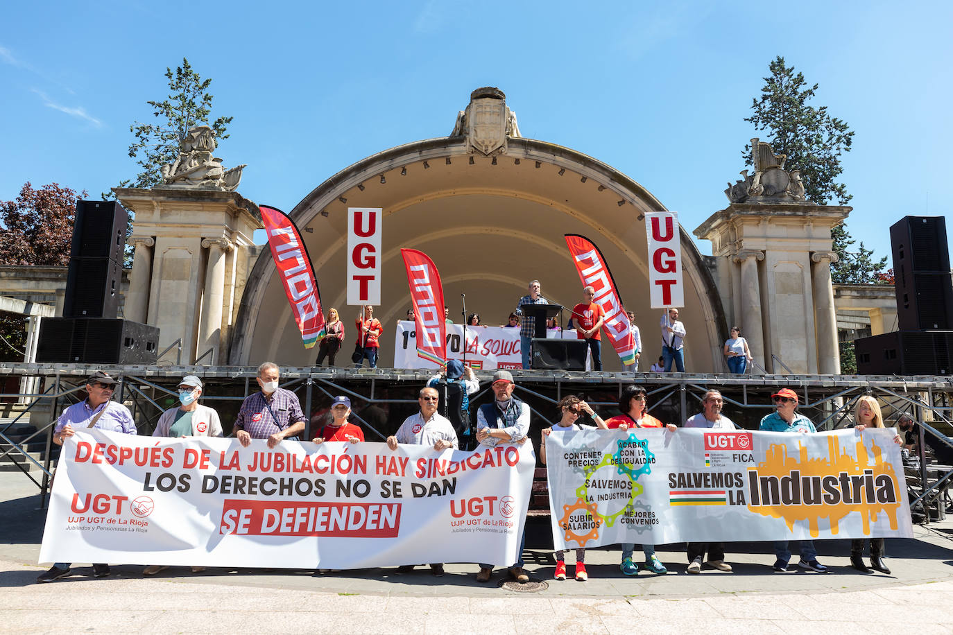 Fotos: Manifestación principal del Primero de Mayo en La Rioja