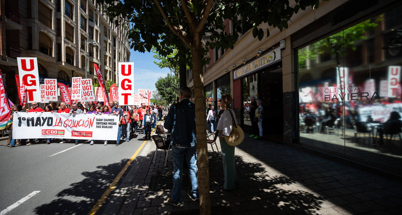 Fotos: Manifestación principal del Primero de Mayo en La Rioja