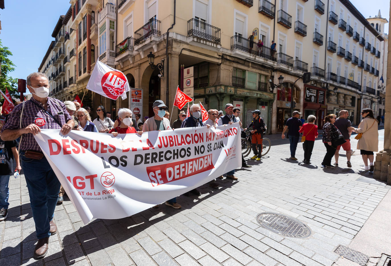 Fotos: Manifestación principal del Primero de Mayo en La Rioja