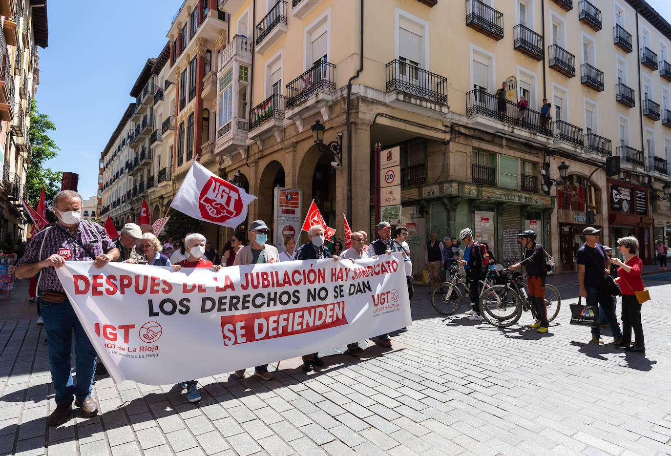 Fotos: Manifestación principal del Primero de Mayo en La Rioja