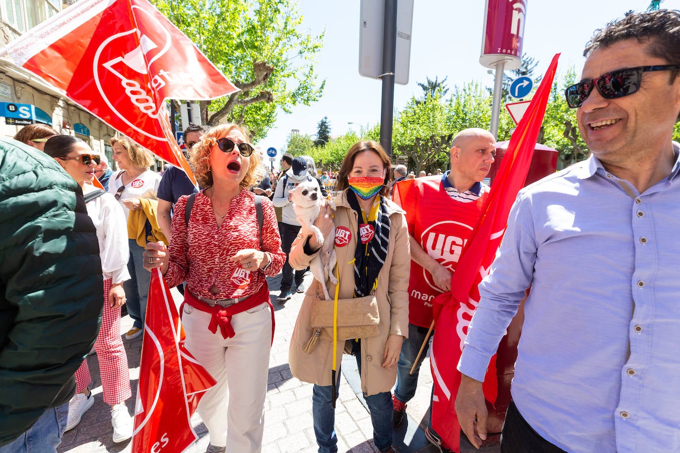 Fotos: Manifestación principal del Primero de Mayo en La Rioja