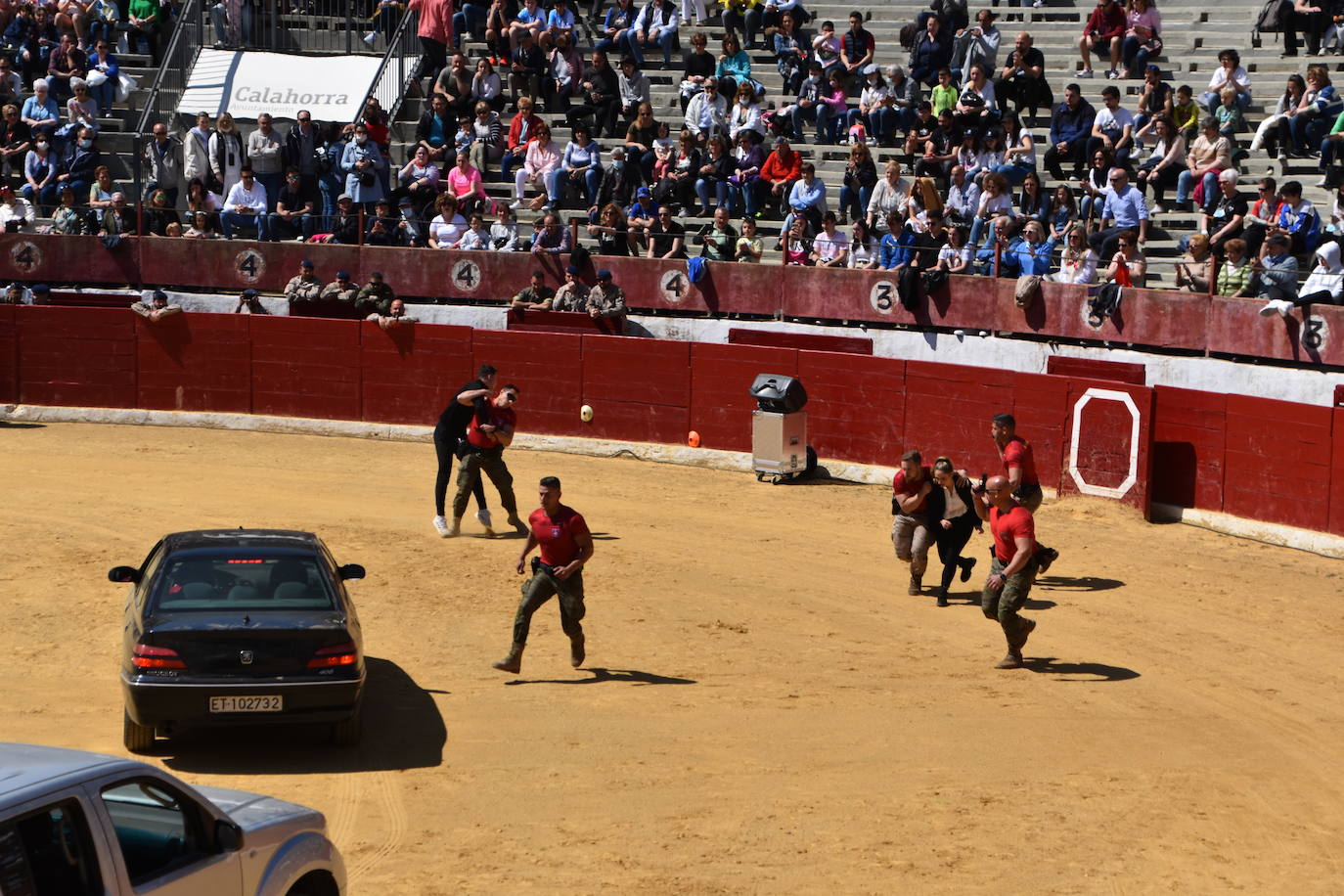 Fotos: Exhibición de la Guardia Real en la plaza de toros de Calahorra