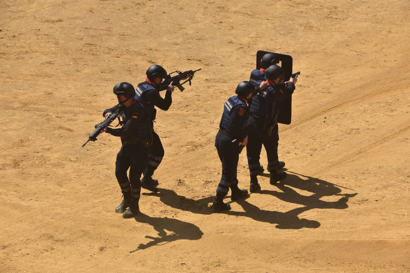 Fotos: Exhibición de la Guardia Real en la plaza de toros de Calahorra