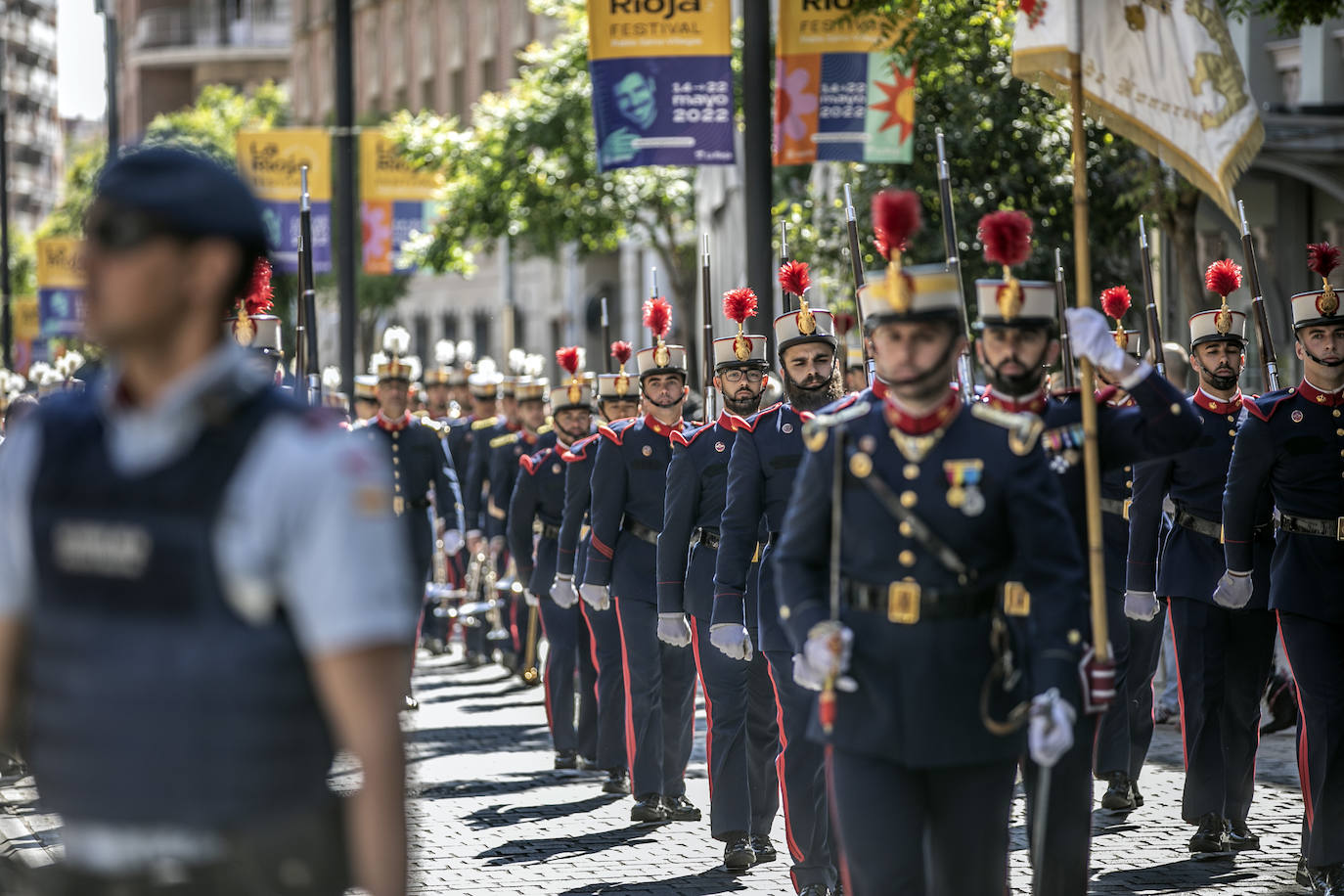 Fotos: La Guardia Real desfila por el centro de Logroño