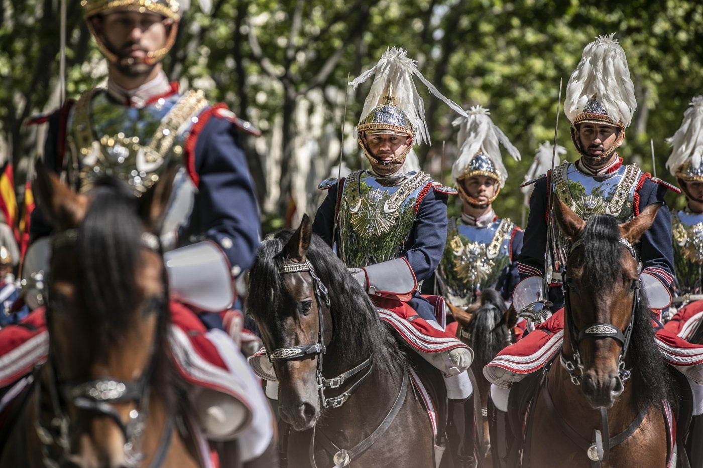 Desfile de la Guardia Real, el pasado domingo en Logroño. 