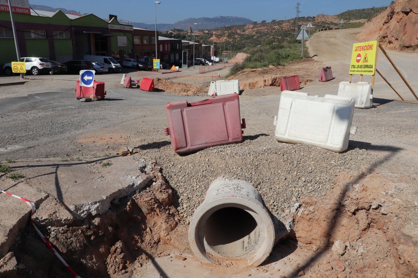 Imagen de los trabajos en un tramo de los accesos norte. 