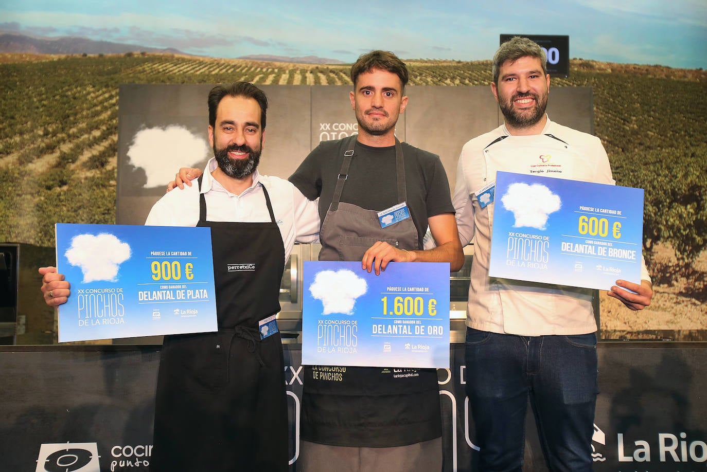 La Taberna de Ollauri obtiene el 'Delantal de Oro' del XX Concurso de Pinchos de La Rioja con el pincho 'Buñuelo de Queso Camerano y cuello de cordero'