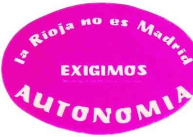 Imagen secundaria 1 - Reivindicación. Imágenes de pegatinas, folletos reivindicativos de la época, junto a una portada de Diario LA RIOJA. 