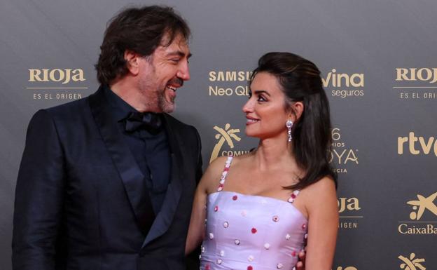 Javier Bardem y Penélope Cruz en la última edición de los Goya.