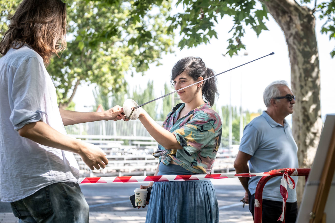 Fotos: Exhibición de esgrima en los jardines de Juanita Madroñero