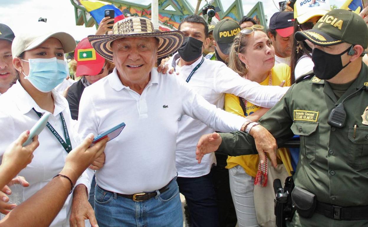 El populista Rodolfo Hernández, durante su campaña electoral.