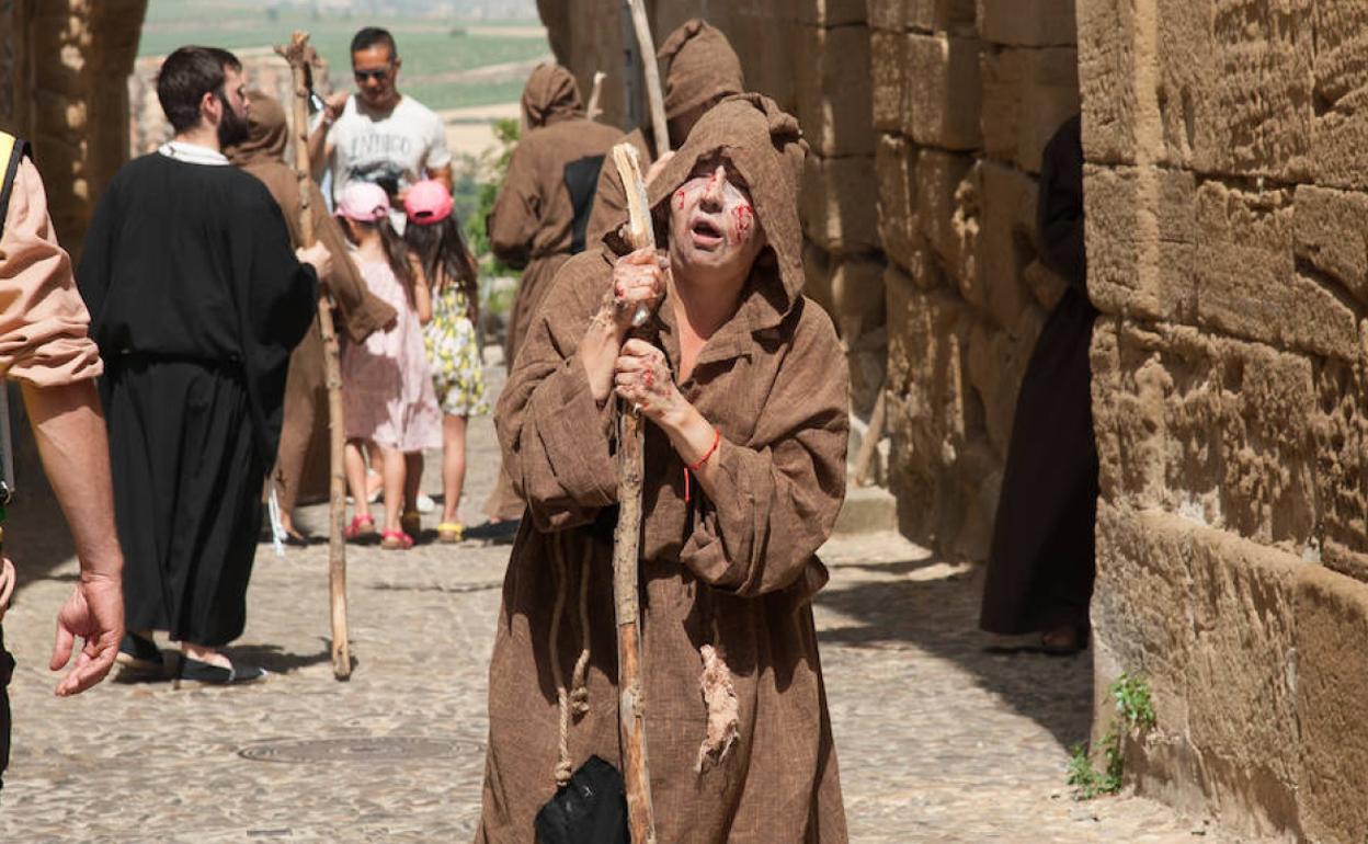 Recreación de leprosos en las Jornadas Medievales. 