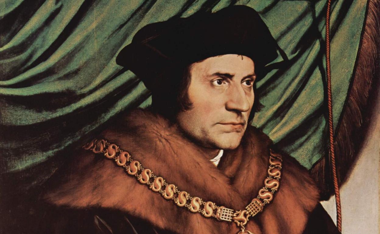 Tomás Moro retratado por Hans Holbein el Joven. 