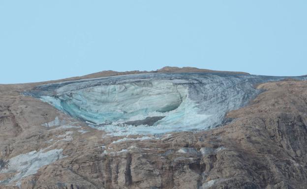 Imagen del glaciar de la Marmolada. 