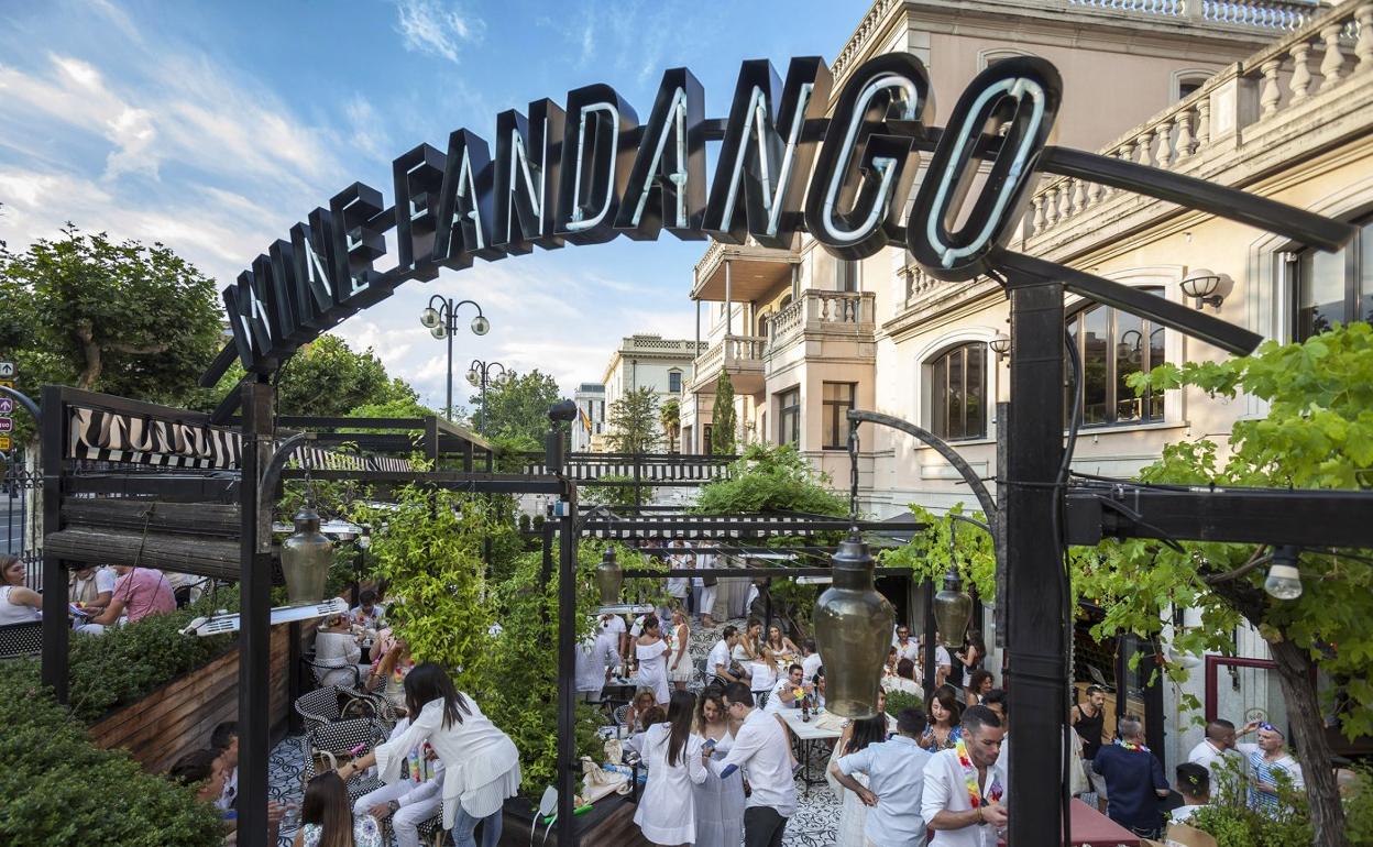 La terraza de Wine Fandango, durante la celebración de una edición anterior de la Summer Party. 