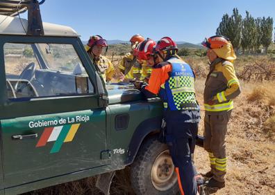 Imagen secundaria 1 - Prácticas de los servicios de emergencias de La Rioja en Ausejo