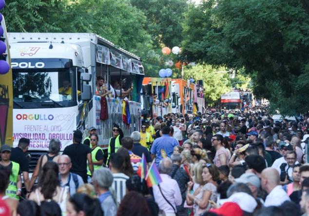 Uno de los momentos del desfile por las calles de Madrid. 