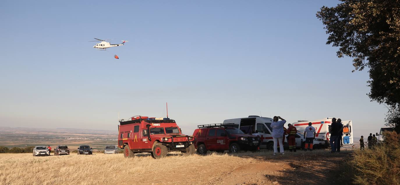 Fotos: Incendio en Yerga: las imágenes del fuego que quema el monte riojano