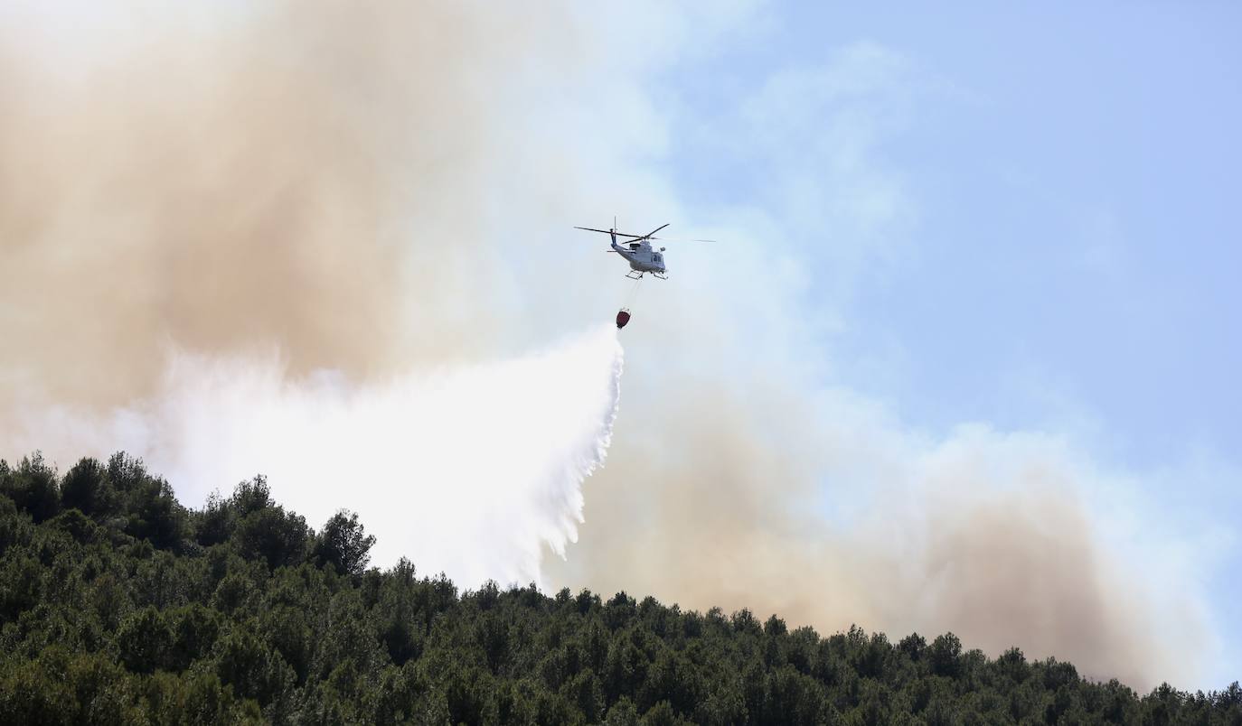 Fotos: Incendio en Yerga: las imágenes del fuego que quema el monte riojano