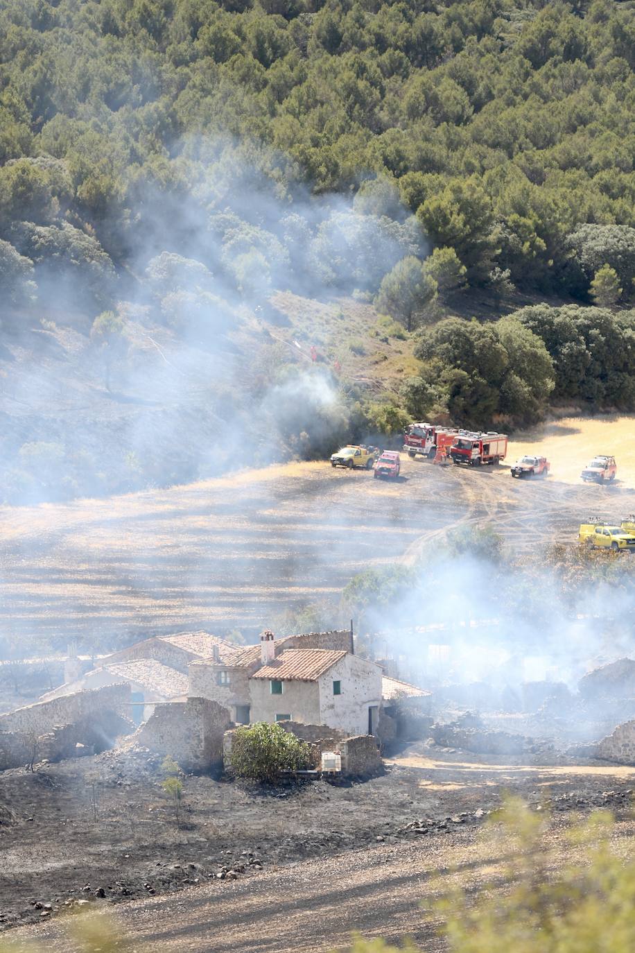 Fotos: Incendio en Yerga: las imágenes del fuego que quema el monte riojano
