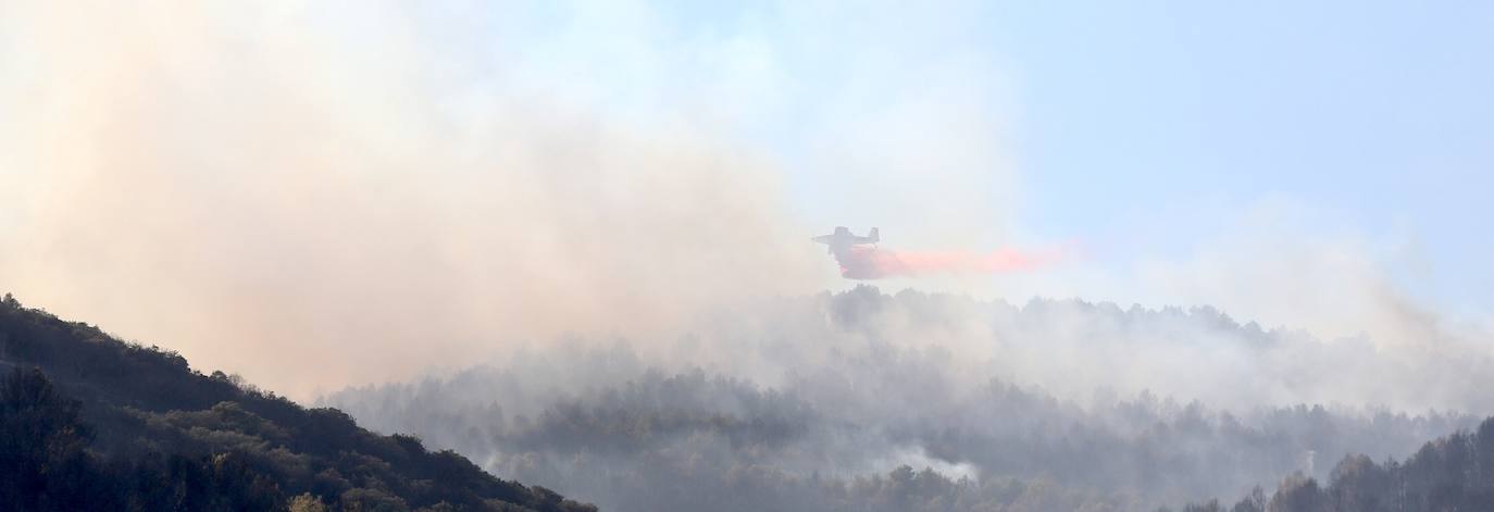 Fotos: Incendio en Yerga: las imágenes del fuego que quema el monte riojano