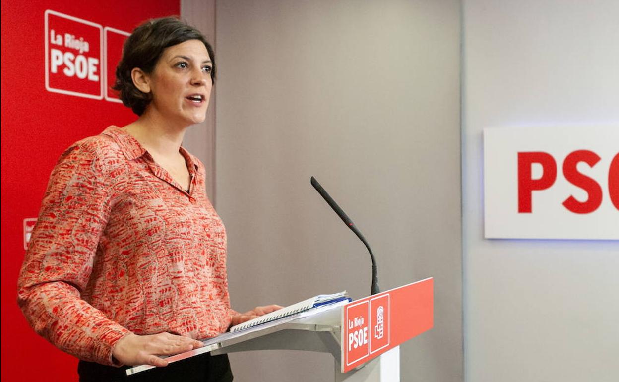 María Marrodán, durante una rueda de prensa. 