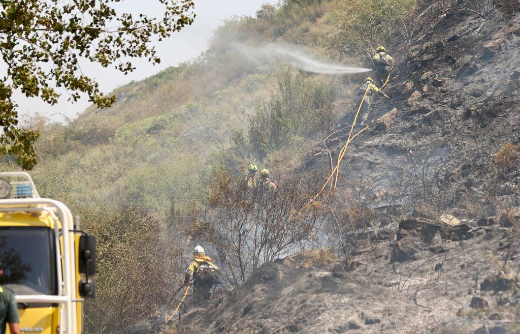 Fotos: Las llamas entre Lapuebla y Fuenmayor, en imágenes