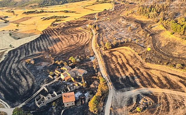 Imagen de las consecuencias del incendio de Yerga el pasado día 10