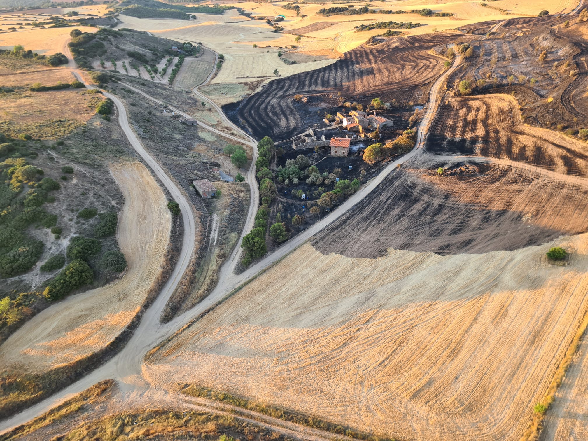Fotos: Así se ven desde el aire las 104 hectáreas quemadas en Yerga