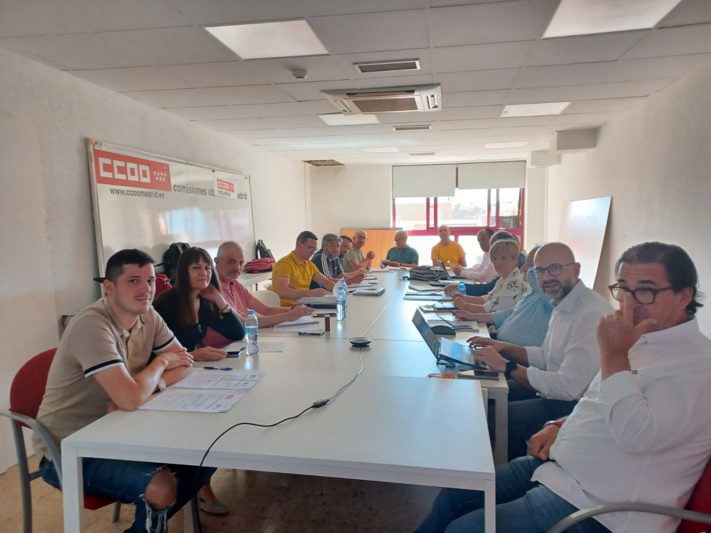 Imagen de la última reunión de la mesa de negociación estatal. 