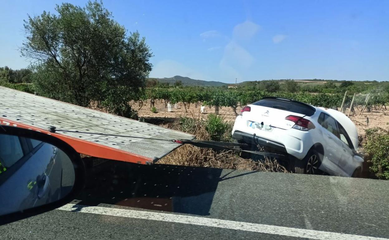 Heridas dos personas en un accidente de tráfico en la N-232, en Calahorra