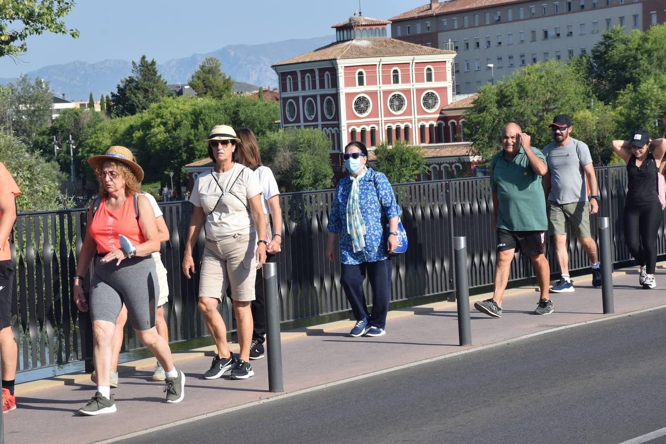 Fotos: Un recorrido simbólico y saludable por el Camino de Santiago en Logroño