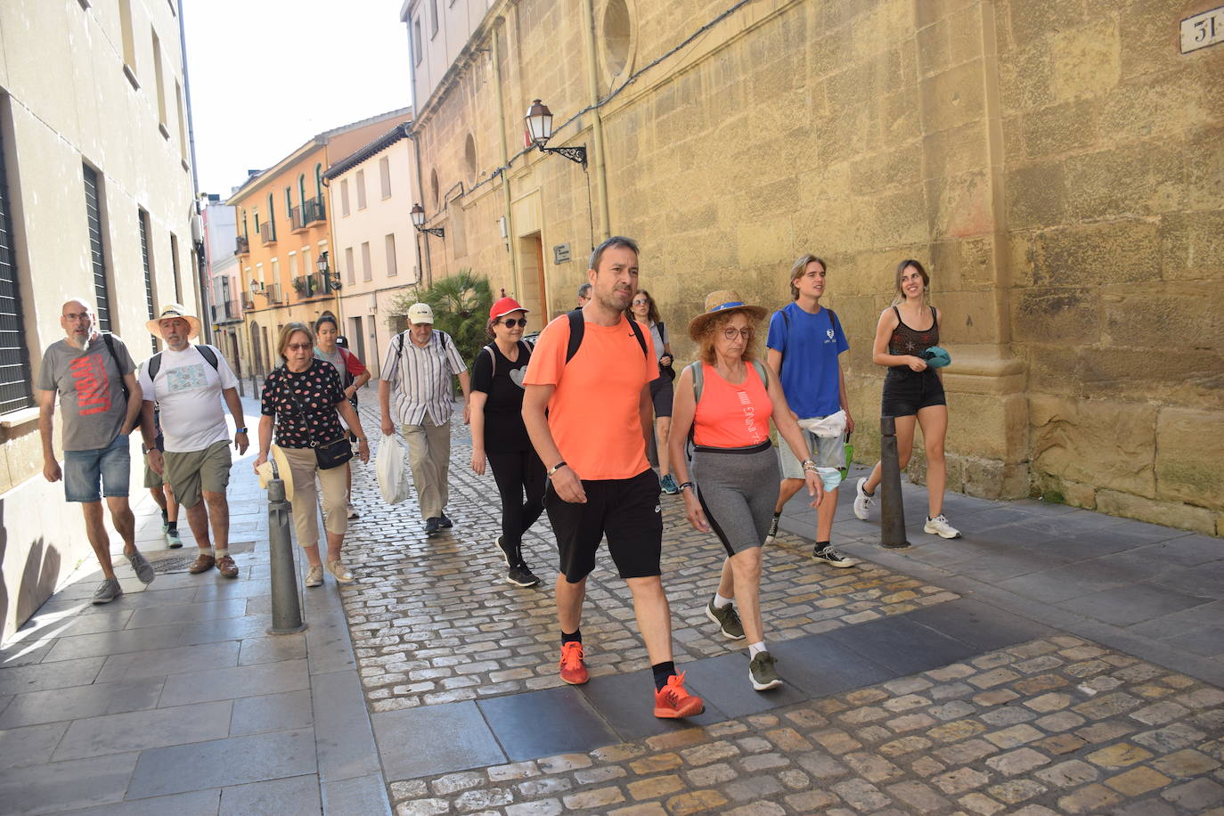 Fotos: Un recorrido simbólico y saludable por el Camino de Santiago en Logroño