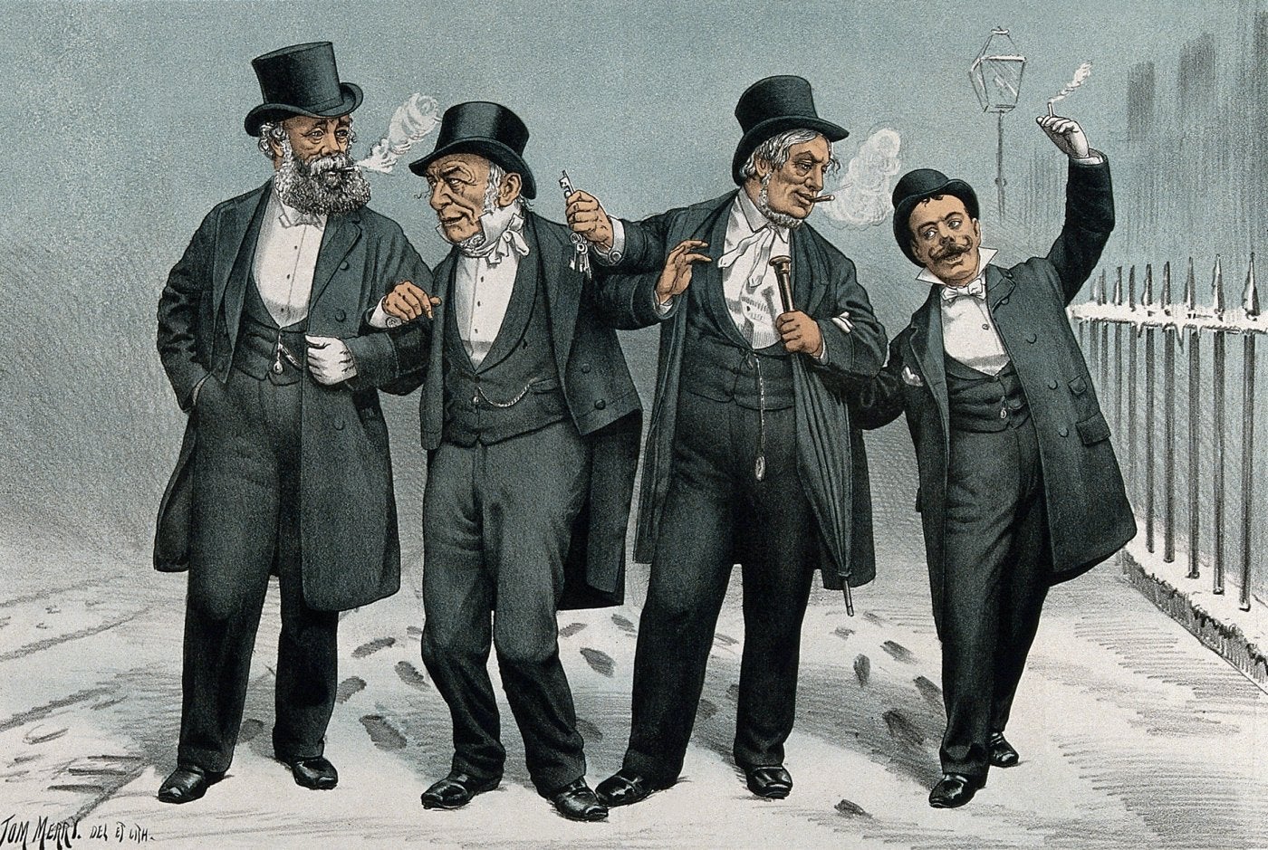 Grabado de Tom Merry para la revista 'St Stephen's Review', 1887. 