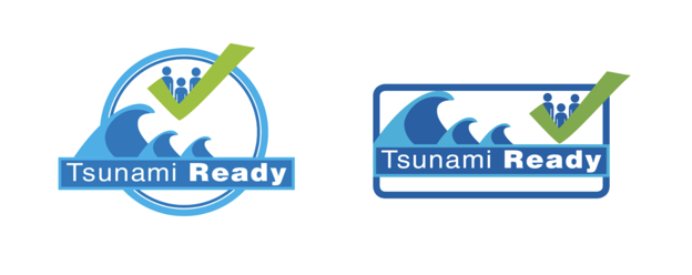 Señales de Tsunami Ready que reconocen que una localidad está preparada para hacer frente a un maremoto. 