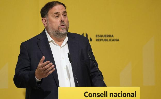 Junqueras presidió este sábado el consejo nacional de ERC.