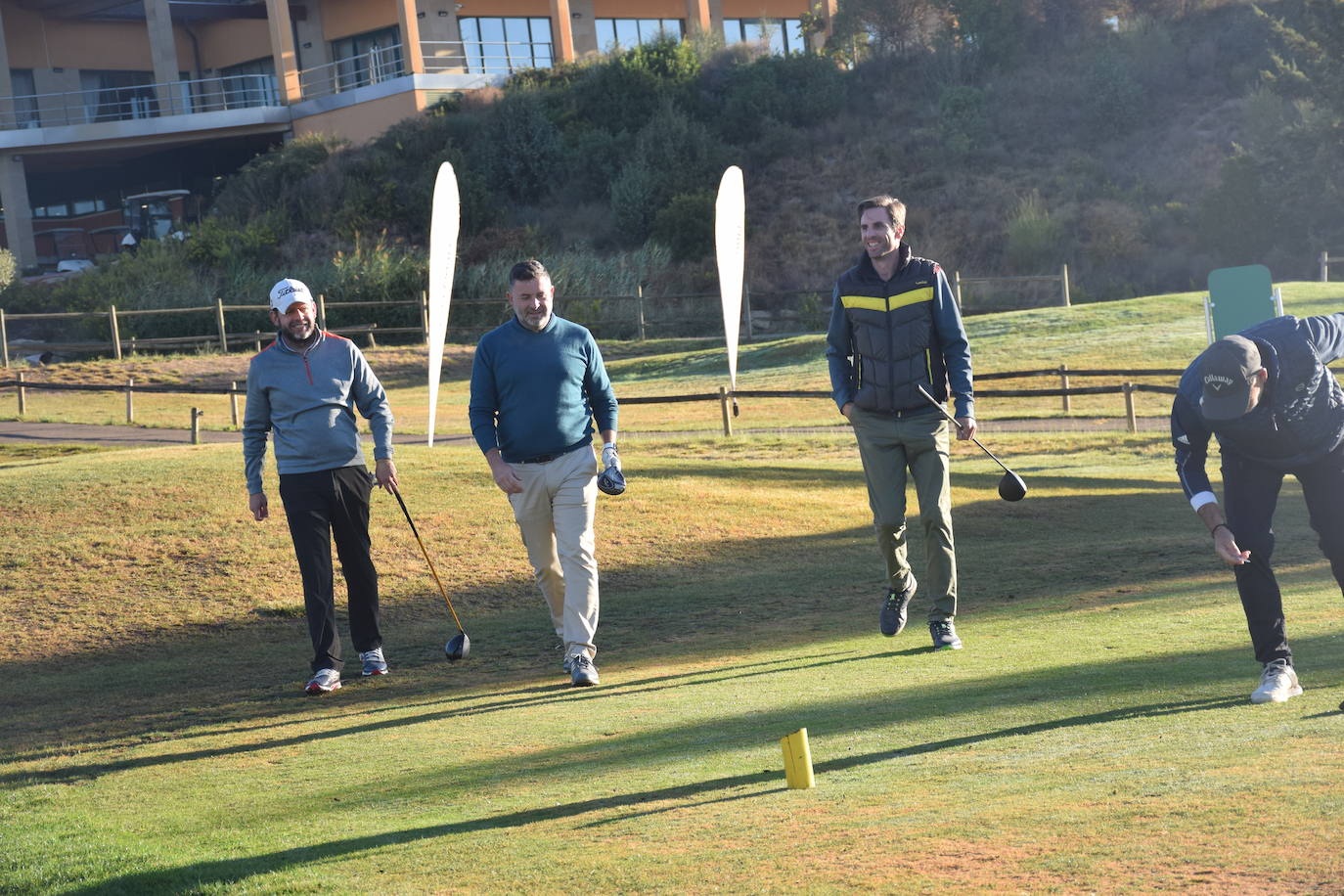 Un jugador disfruta de la jornada en el Campo de Logroño.