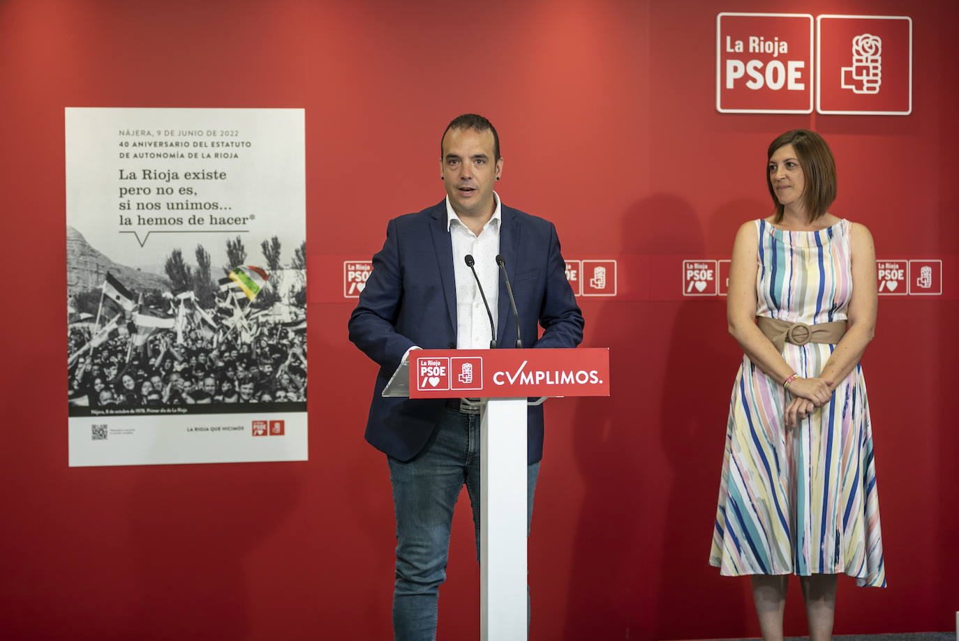 Olarte, durante un acto del PSOE. 