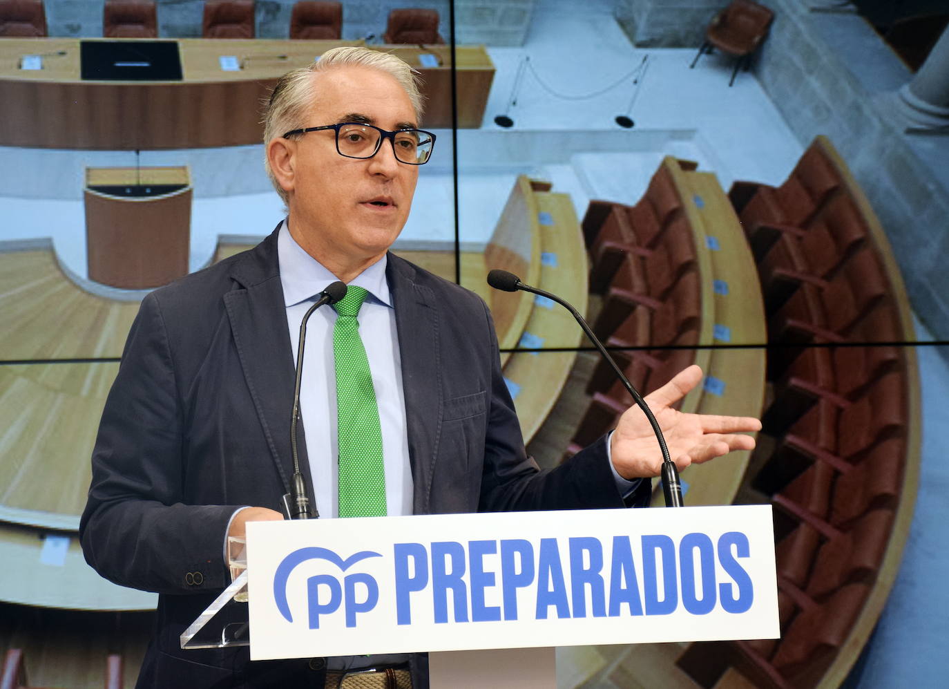 Jesús Ángel Garrido, durante una comparecencia de prensa. 