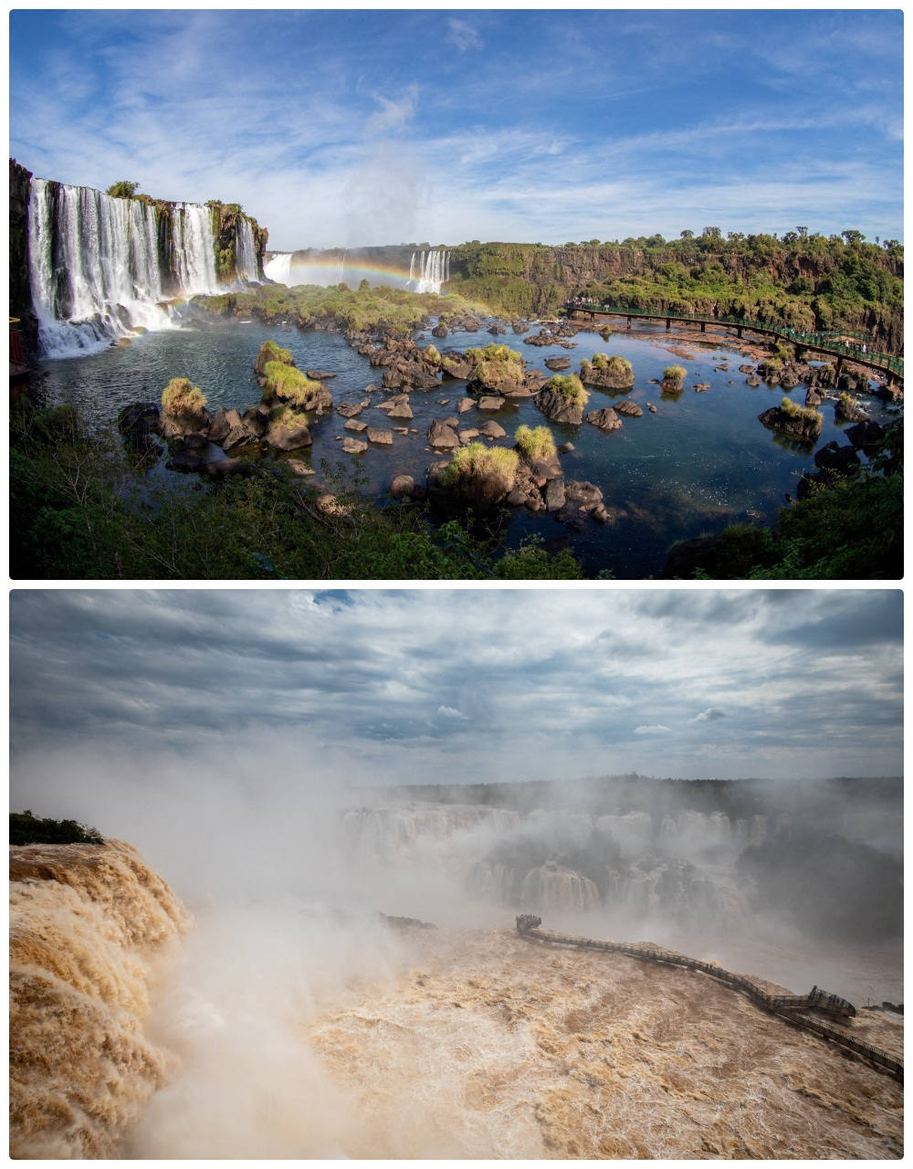 Fotos: Las cataratas de Iguazú se desbordan por las fuertes lluvias