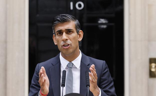 Rishi Sunak, antes de entrar en el 10 de Downing Street.