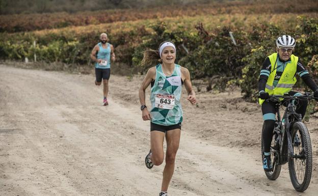 Andrea Costán cubrió, en solitario, muchos kilómetros de la carrera. 