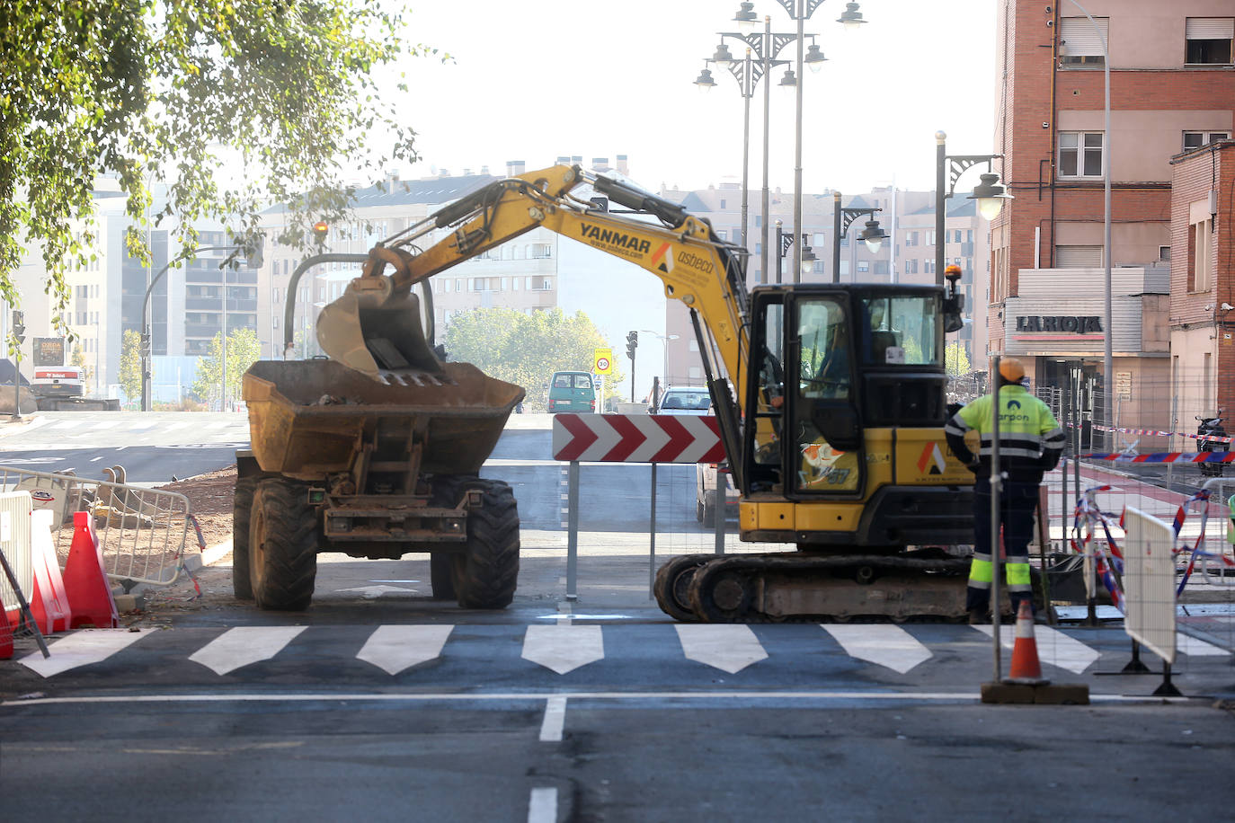 Las obras han seguido a buen ritmo este martes. 