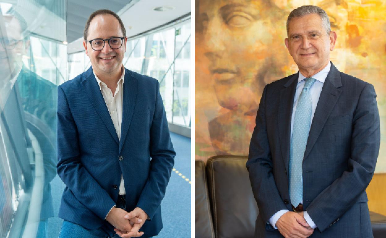 César Luena y Celso González participan en el seminario. 