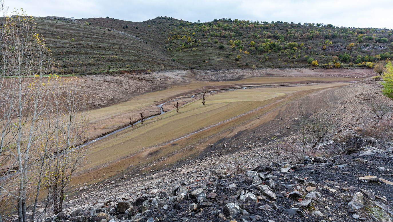 Imagen del embalse de Mansilla el pasado 16 de noviembre. 